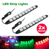 LED Signal Nav Navigation Lights Strip Port Starboard Marine Boat Red & Green