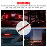 15 LED Tail Lights UTE STOP Brake Indicator Reverse Slim Strip RV Trailer Light