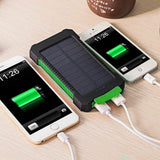10000mah Solar Power Bank Portable External Battery Dual USB Phone Charger