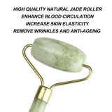 Facial Massage Roller Natural Quartz Crystal Stone Face Neck Beauty Tool
