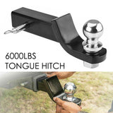 Tow Bar Ball Mount Tongue Hitch 2" Inch Trailer 4WD Car Caravan Boat AU