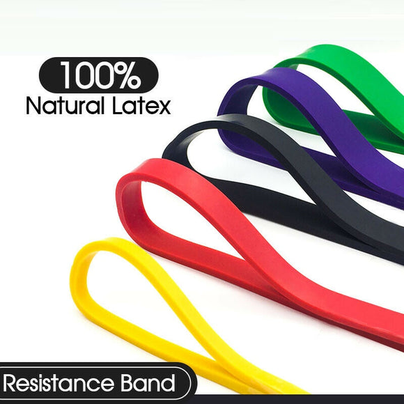 Set of 5 Heavy Duty Resistance Band Loop Power Gym Fitness Exercise Yoga Workout
