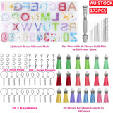 172x Alphabet Number Pendant Necklace Jewelry Silicone Resin Mould Casting Craft