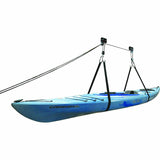 Kayak Hoist Pulley System Ceiling Bike Lift Garage Storage Rack 125LBS Capacity