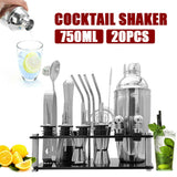 Cocktail Shaker Set Maker Mixer Martini Spirits Bar Strainer Bartender Stand Kit