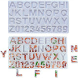 172x Alphabet Number Pendant Necklace Jewelry Silicone Resin Mould Casting Craft