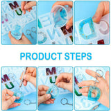 172x Alphabet Number Pendant Necklace Jewelry Silicone Resin Mould Casting Craft