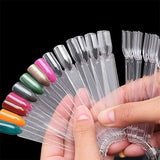 200X False Fake Nail Polish Color Display Wheel Chart Ring Tips Swatch Sticks