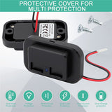 12/24V PD+QC3.0 Dual USB Type C Car Fast Charger Socket Power Outlet Waterproof