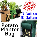 Potato Grow Planter Container Bag Pouch Root Plant Growing Pot Side Window GN