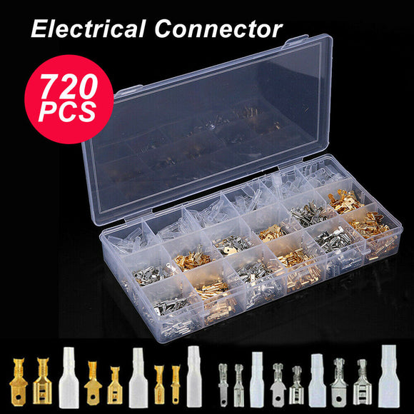 720x crimp connectors assortment spade male female terminal electrical wire kit