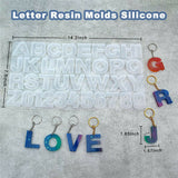 172x Alphabet Number Pendant Necklace Jewelry Silicone Resin Mould Casting Craft