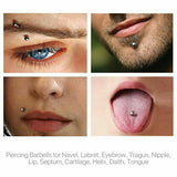 41 Pcs Professional Body Piercing Tool Kit Ear Nose Navel Nipple Needles Set