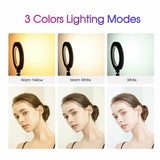 10''/12"LED Ring Light Dimmable Lighting Kit & Selfie Tripod Makeup Youtube Live