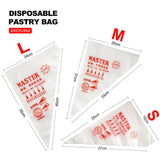 100X Plastic Disposable Piping Bags For Cake Decor Icing Frosting Piping