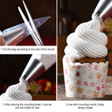 100X Plastic Disposable Piping Bags For Cake Decor Icing Frosting Piping