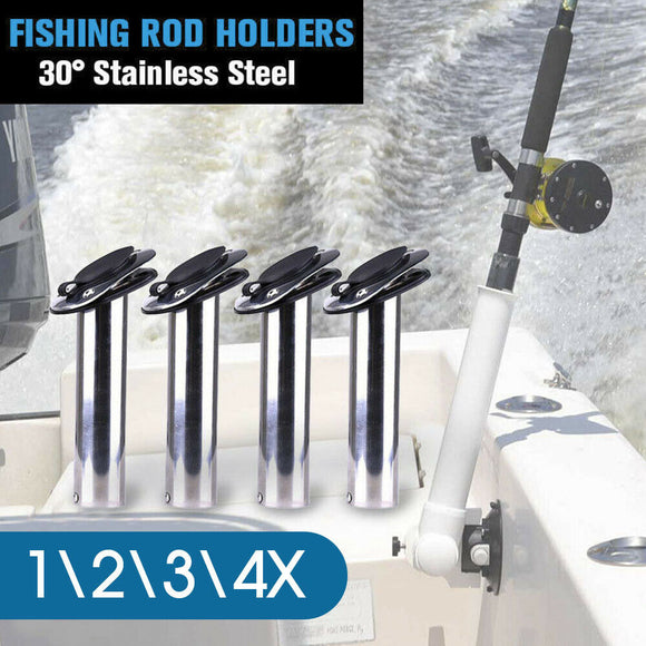 304 Marine Grade Stainless Steel Flush Mount 30 Degree Fishing Rod Holders