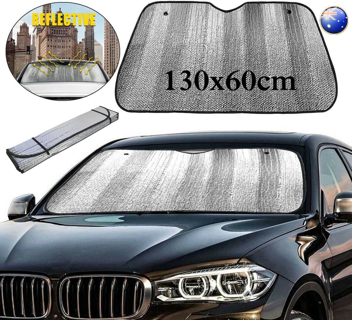Foldable Large Sun Shade Car Truck Van Windshield Visor Sun Block Refl
