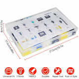 Car Body Trim Clips Retainer Bumper Auto Plastic Rivet Clamp Fastener 1600x Kit