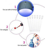 200X False Fake Nail Polish Color Display Wheel Chart Ring Tips Swatch Sticks