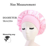 Women Sleeping Bonnet Hair Wrap Soft Silky Satin Cap Elastic Night Hat Headwear