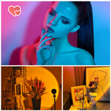 Romantic Sunset Projection Lamp LED Floor Rainbow Night Light Home Living Decor