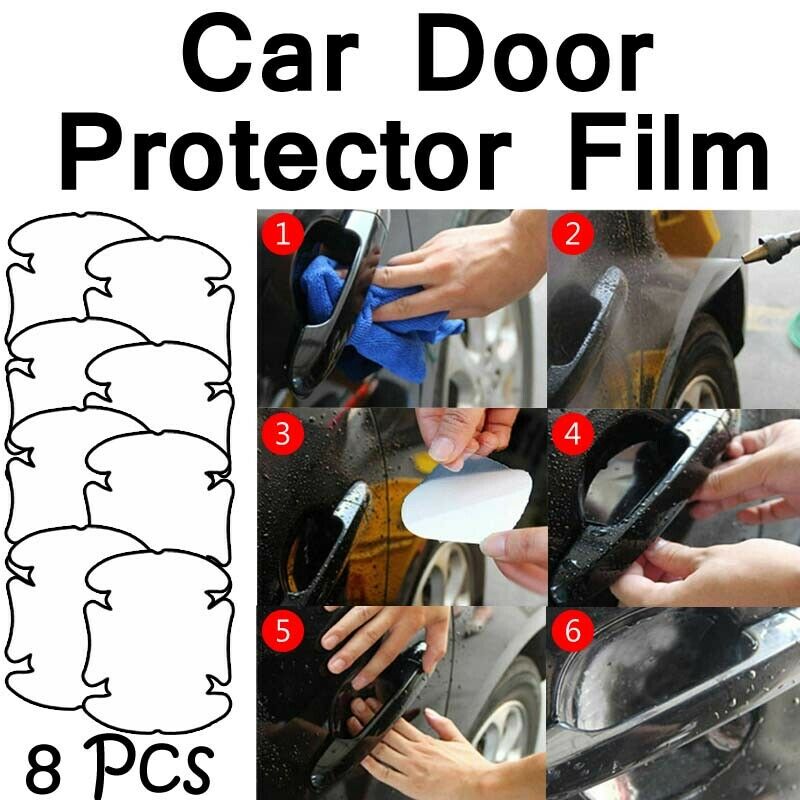 2x 4PCS Car Vinyl Handle Door Invisible Protector Films Scratches Car