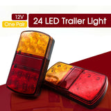 12V LED Rear Stop Brake Lights Waterproof Trailer Caravan BAR POST SUMERGABLE