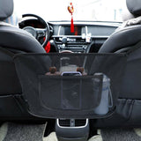 Upgraded Car Net Pocket Handbag Mesh Holder Purse Organizer Seat Side Storage