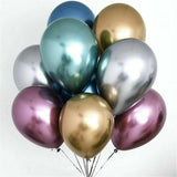 50PCS Metallic Balloon 30cm Thick Chrome Helium Birthday Wedding Party Balloons