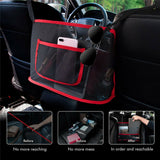 Upgraded Car Net Pocket Handbag Mesh Holder Purse Organizer Seat Side Storage