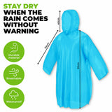 Light Color Poncho Unisex Clear Waterproof Raincoat Hooded Rain Coat Adult