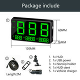 Universal HUD Head UP GPS Speedometer Digital Display Car Speed Warning Plug NEW