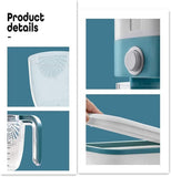 12Kg Auto Grain Case Cereal Dispenser Storage Box Kitchen Food Rice Container GREY/BLUE