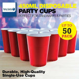 UP TO 50PC American 450ml Red Party Cup Beer Schooner Frat Keg Pong Plastic