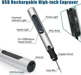 Set Electric Engraving Pen Cordless Carving Pen Rechargeable Micro Engraver Tool