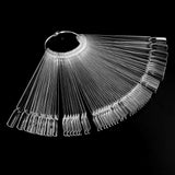 200X False Fake Nail Polish Color Display Wheel Chart Ring Tips Swatch Sticks