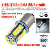 4x 1156 BA15S 18 LED CAR WHITE GLOBE BRAKE REVERSE TURN STOP TAIL LIGHT BULB 12V
