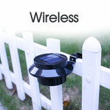 LED Solar Power Wall Fence Gutter Light Sensor Security Garden Porch Yard Lamps