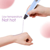 LCD Screen 3 Free Filaments Doodle Drawing Kid Gift 3D Printing Pen Set Printer