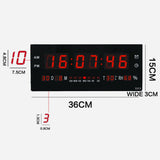 Digital Home Large Big Jumbo LED Wall Desk Clock With Calendar Temperature