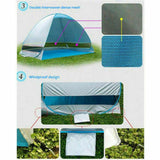 Pop Up Beach Tent Canopy UV Camping Fishing Mesh Sun Shade Shelter 4 Persons