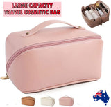 Cosmetic Divider Bag PU Makeup case Storage Portable Travel Pouch Large Capacity