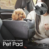 Car Pet Seat Auto Seat Center Console Dog Cat Nest Pad Removable Pet Carrier