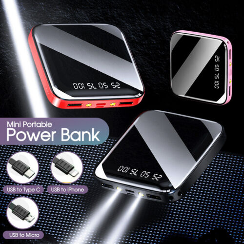 Power Bank Mini Portable 10000 Mah 2USB Type-C Fast charger Battery Power Bank
