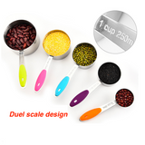 10PCS measuring spoons cups stainless steel baking teaspoon kitchen gadget kit
