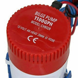 12V 1100GPH Submersible Bilge Water Pump Fishing Boat Caravan Campervan Camping