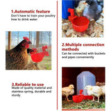 1-12PCS Automatic Chicken Water Cup Waterer Poultry Drinking Bowl Feeder Drinker