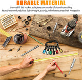 7Pc 1/4 Hex Shank Holder Screwdriver Extension Bar Kit Quick Release Bit Keyring