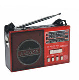 AM/FM/SW 3Band World Radio SD/USB MP3 Player Led Torch Rechargeable